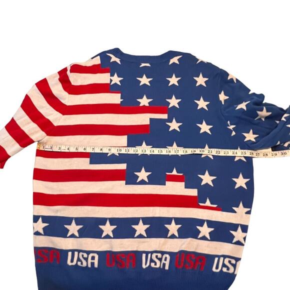 LA Police Gear God Bless America “American Flag” USA Sweater XXL - Picture 9 of 10